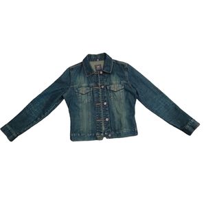 Route 66 jacket jeans long sleeve button pockents size S color blue